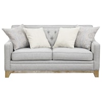 Transitional Loveseat with Tufted Back 