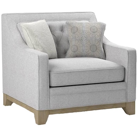 Transitional Chair with Tufted Back 