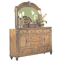 Tropical Dresser with Drawers and Doors