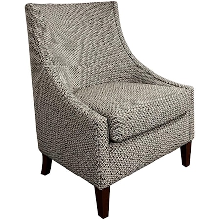 Transitional Wing Chair with Contemporary Living Room Furniture Style