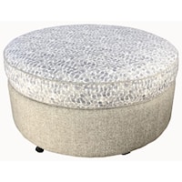 Round Storage Ottoman for Casual Elegance