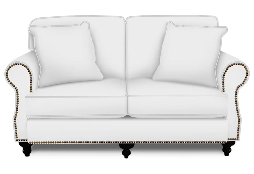 Layla Loveseat with Nailhead Trim by England at Reeds Furniture