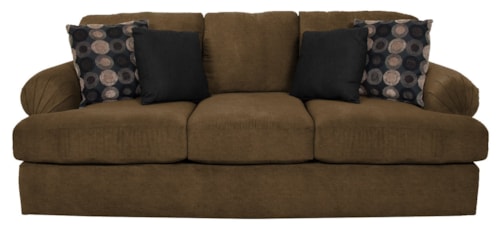 Sofa with Large Pleated Arms