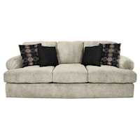Sofa with Large Pleated Arms