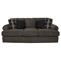 Sofa with Large Pleated Arms