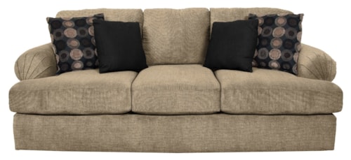 Sofa with Large Pleated Arms
