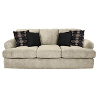 Sofa with Large Pleated Arms