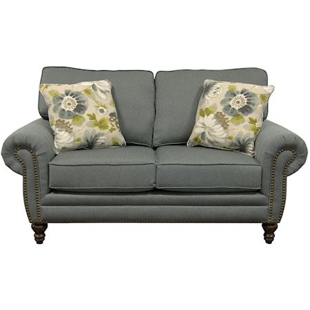 Traditional Styled Two Seat Loveseat