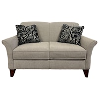 Contemporary Loveseat with Flared Arms