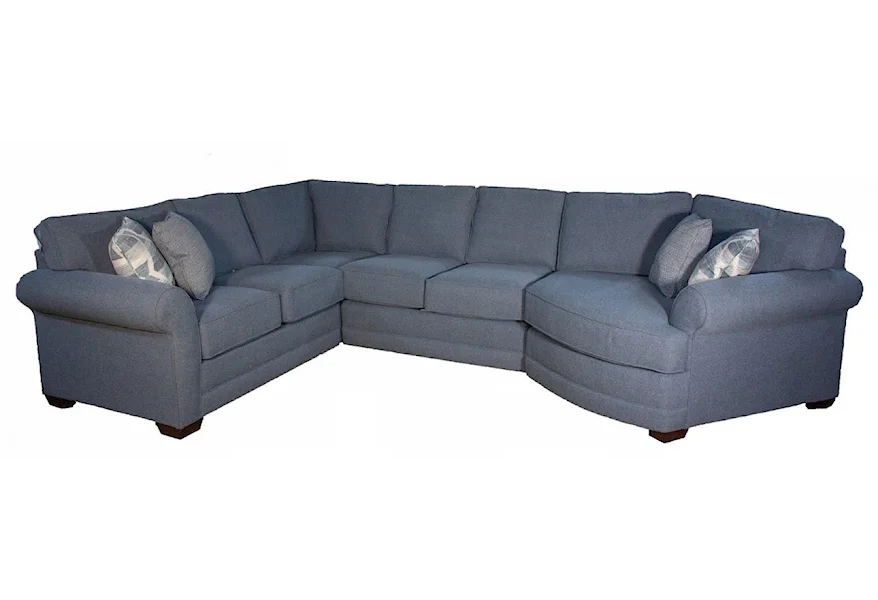 Brantley 5 Seat Sectional Sofa Cuddler by England at Esprit Decor Home Furnishings