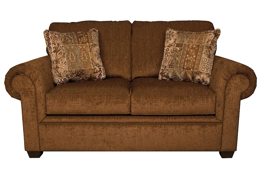 Brett Rolled Arm Loveseat by England at EFO Furniture Outlet