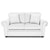 England Brett Rolled Arm Loveseat with Exposed Block Legs