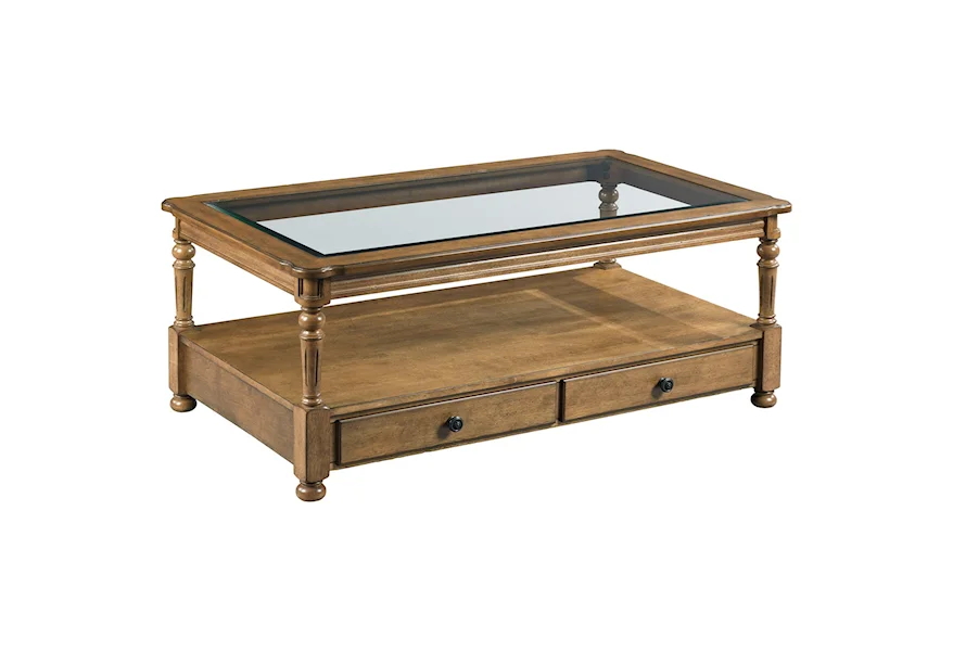 Candlewood Rectangular Drawer Cocktail Table by England at Westrich Furniture & Appliances