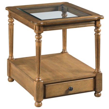Rectangular Drawer End Table