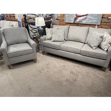 Sofa and Chair w/ Upgraded Frame & Nailheads
