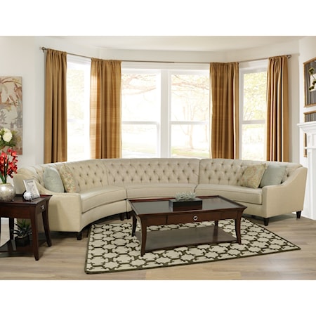 3 Piece Curved Sectional Sofa