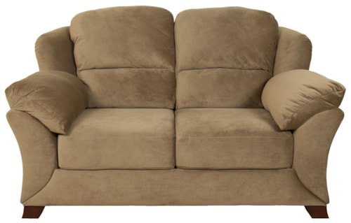 Contemporary Loveseat with Plush and Cozy Cushions