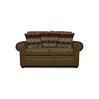 Loveseat with Wide Rolled Arms