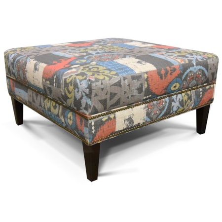 Ottoman with Nailhead Trim
