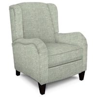 Transitional Exposed Leg Recliner with English Arms