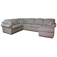 6 Seat Sectional with 1 Power Reclining Seat and Chaise