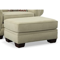Ottoman and a Half with Exposed Block Feet