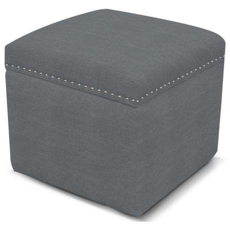 Storage Ottoman with Nailhead Trim