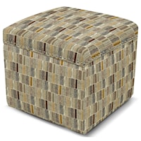 Storage Ottoman with Nailhead Trim