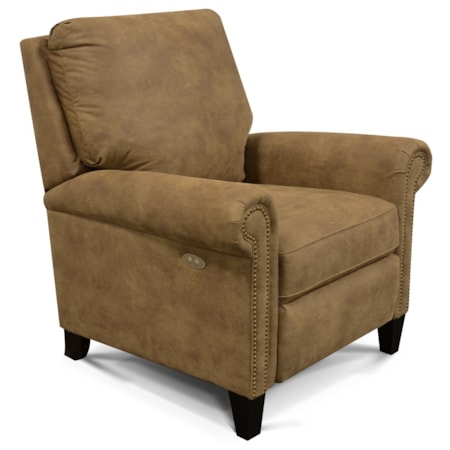 High-Leg Reclining Chair with Nailheads