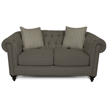 Loveseat with Button Tufted Back