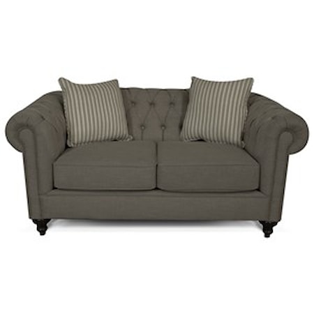 Loveseat with Button Tufted Back