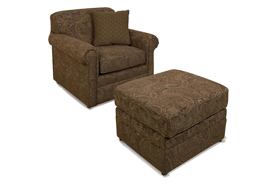Savona Chair and Ottoman Combo by England at SuperStore