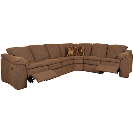 Six Person Reclining Sectional Sofa