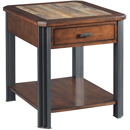 Rectangular Drawer End Table