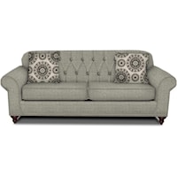 Sofa with Nailheads and Button Tufted Seat Back