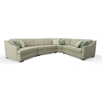 4 Piece Sectional with Left Arm Cuddler and Upgraded Seat Cushions