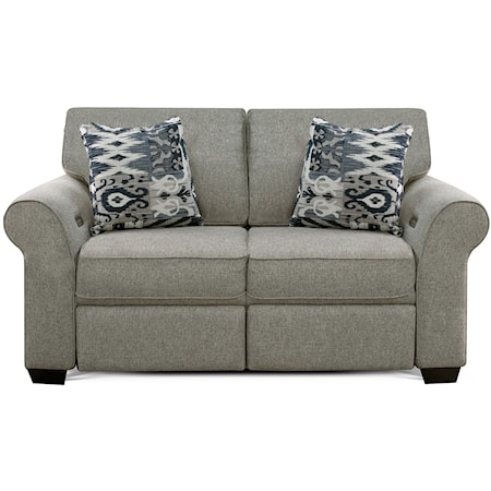 Loveseat with Power Ottoman