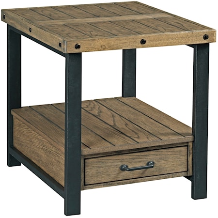 Rectangular Drawer End Table