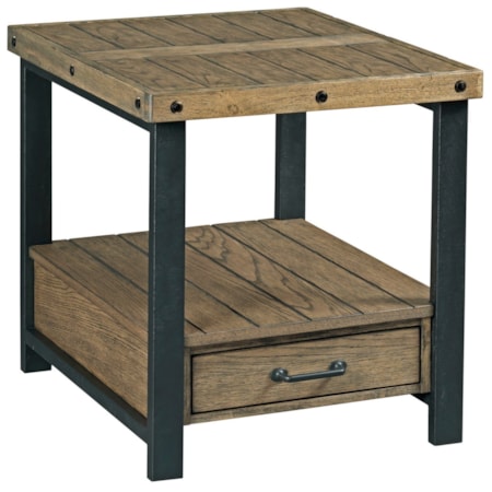 Rectangular Drawer End Table