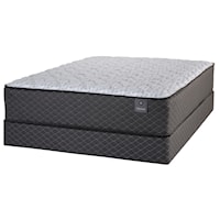 Queen 13" Firm Pocketed Coil Mattress and 9" Grey Foundation