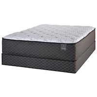 Cal King 14" Plush Pocketed Coil Mattress and 9" Grey Foundation