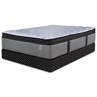 King 17" Pillow Top Pocketed Coil Mattress and 5" Premium Low Profile Foundation