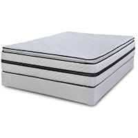 Twin Extra Long 13 1/2" Ultra Plush Euro Pillow Top Pocketed Coil Mattress and Regular Base