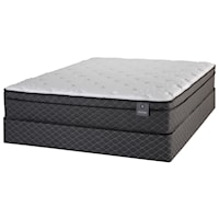 Cal King Euro Top Pocketed Coil Mattress and 9" Grey Foundation