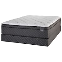 Twin 13" Euro Top Pocketed Coil Mattress and 9" Grey Foundation