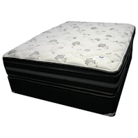 King Firm Pillow Top Two Sided Mattress and Wood Foundation
