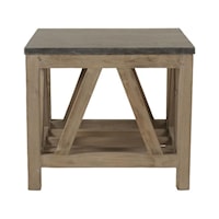 Blue Stone End Table