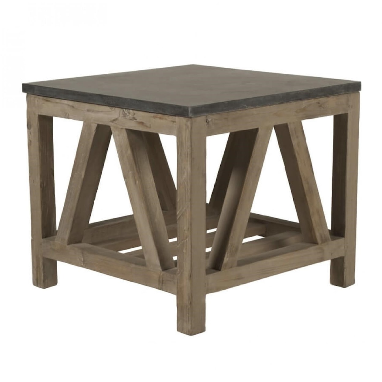 Essentials for Living Bella Antique Blue Stone End Table