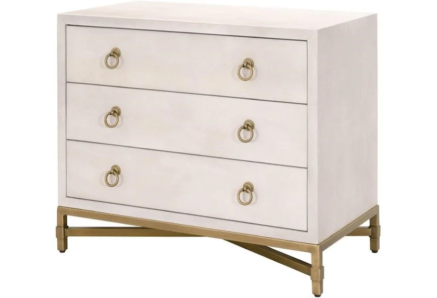 raditions Strand Traditions Strand Shagreen 3-Drawer Nightsta by Essentials for Living at Malouf Furniture Co.