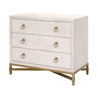 Traditions Strand Shagreen 3-Drawer Nightstand